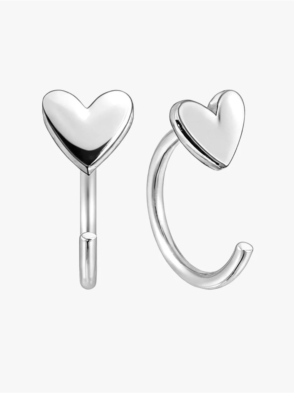 J&CO Sparkle Star Hoop Earrings 925 Sterling Silver CZ